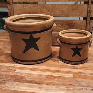 Pair of Americana Crocks